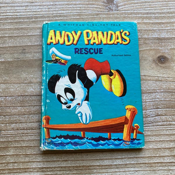 Andy Pandas Rettung , Walter Lantz, Withman Edition, 1959, Vintage Kinderbuch