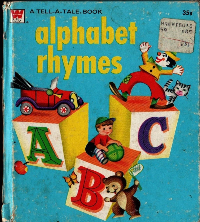 Alphabet Rhymes A Whitman Tell A Tale Book Alys Nugent 1956 - 