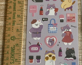 Chill Friends Sticker * Cosmetic * Cat * Japanese Sticker Set