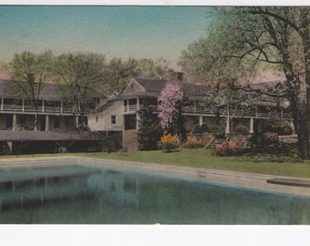Farmington Country Club * Canceled Stamp * 1944 * Charlottesville * Virginia * Handcolored * Vintage Postcard