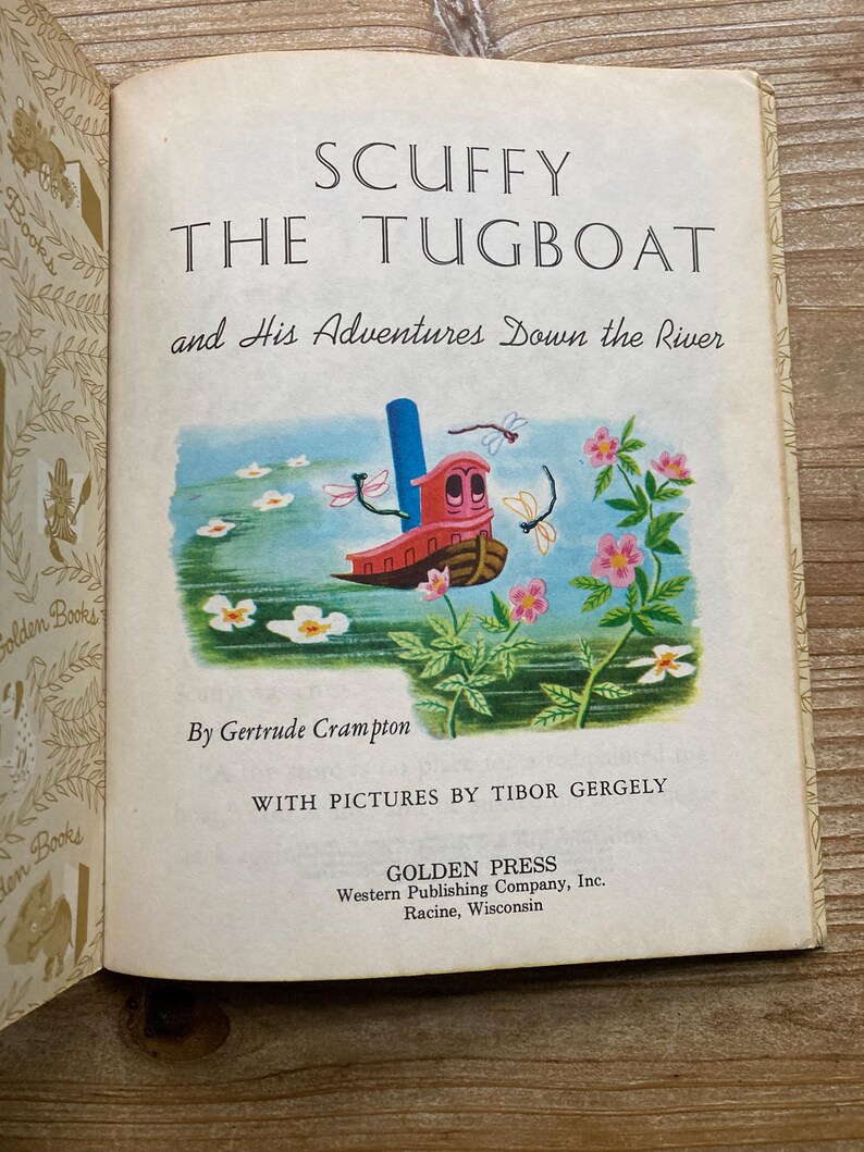 Scuffy the Tugboat, A Little Golden Book, Gertrude Crampton, Tibor