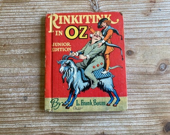 Rinkitink in Oz * Junior Edition * L Frank Baum * John R Neill * Rand McNally * 1939 * Vintage Kids Book