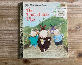 The Three Little Pigs * A Little Golden Book * Elizabeth Ross * ROFry * Western Publishing * 1981 * Vintage Kids Book