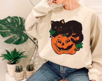 cat pumpkin sweater