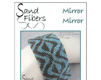 Peyote Pattern - Mirror Mirror Peyote Cuff / Bracelet  - A Sand Fibers For Personal/Commercial Use PDF Pattern