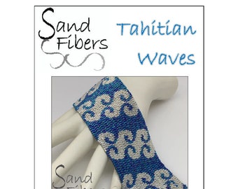 3 for 2 Program - Tahitian Waves Peyote Cuff / Bracelet - A Sand Fibers For Personal/Commercial Use PDF Pattern