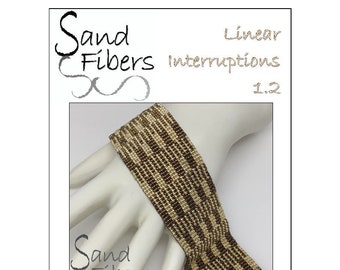 Peyote Pattern - Linear Interruptions 1.2 Peyote Cuff / Bracelet  - A Sand Fibers For Personal/Commercial Use PDF Pattern