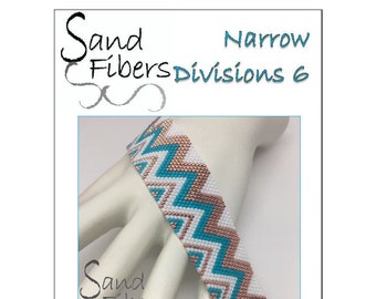 Peyote Pattern - Narrow Divisions 6 Peyote Cuff / Bracelet  - A Sand Fibers For Personal and Commercial Use PDF Pattern