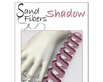 Peyote Pattern - Shadow Peyote Cuff / Bracelet  - A Sand Fibers For Personal and Commercial Use PDF Pattern