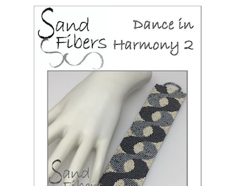 Peyote Pattern - Dance in Harmony 2 Peyote Cuff / Bracelet  - A Sand Fibers For Personal/Commercial Use PDF Pattern