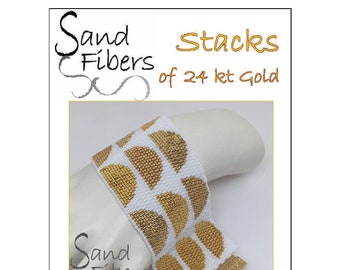 Peyote Pattern - Stacks of 24 kt Gold Cuff / Bracelet  - A Sand Fibers For Personal Use Only PDF Pattern - 3 for 2 Savings Program