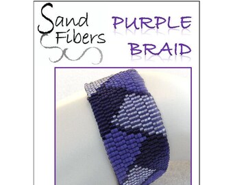 Peyote Muster - Lila Zopf / Armband - A Sand Fasern für den persönlichen / kommerziellen Gebrauch PDF Muster