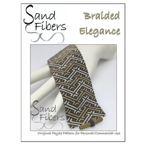 3 for 2 Program - Braided Elegance Peyote Cuff/Bracelet - A Sand Fibers For Personal and Commercial Use PDF Pattern