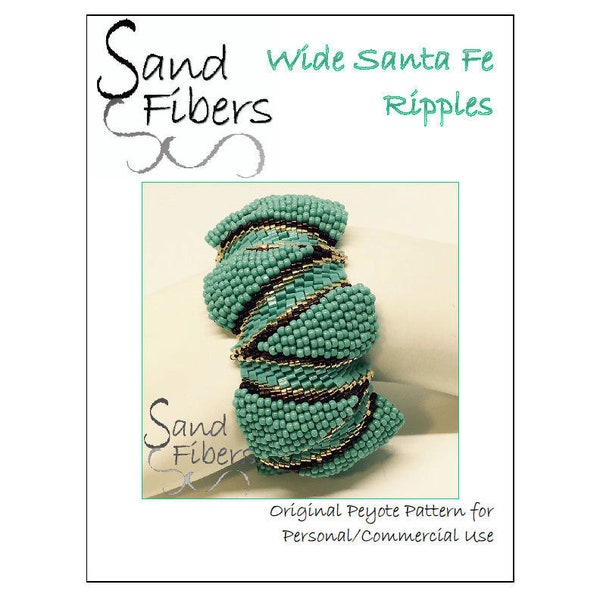 Wide Santa Fe Ripples Peyote Cuff - A Sand Fibers For Personal/Commercial Use PDF Pattern
