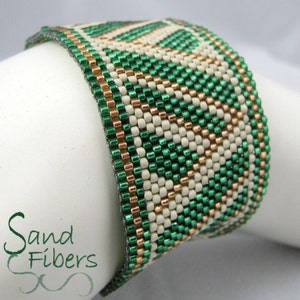 Peyote Pattern Erlina's Braid Peyote Cuff / Bracelet A Sand Fibers For Personal/Commercial Use PDF Pattern image 2