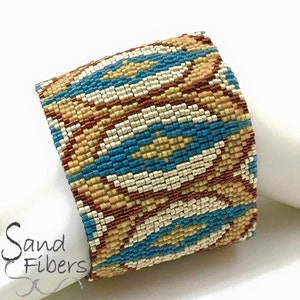 Peyote Pattern Harvest Dreams Peyote Cuff / Bracelet A Sand Fibers For Personal and Commercial Use PDF Pattern image 2