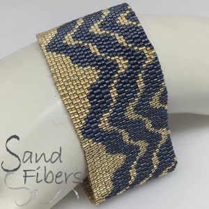 Peyote Pattern Borders Peyote Cuff / Bracelet A Sand Fibers For Personal/Commercial Use PDF Pattern image 2