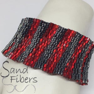 Romantic Corrugations Peyote Cuff A Sand Fibers For Personal/Commercial Use PDF Pattern image 3