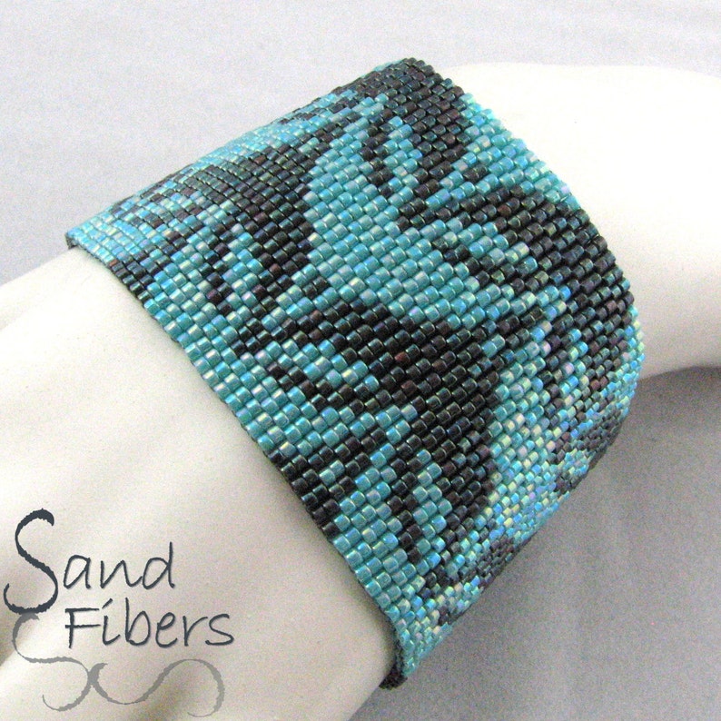 Peyote Pattern Air and Water Peyote Cuff / Bracelet A Sand Fibers For Personal/Commercial Use PDF Pattern image 5