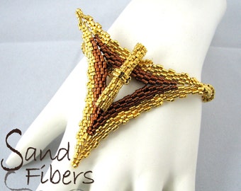 Baroque Simplicity in Gold and Bronze - A Sand Fibers Original Creation