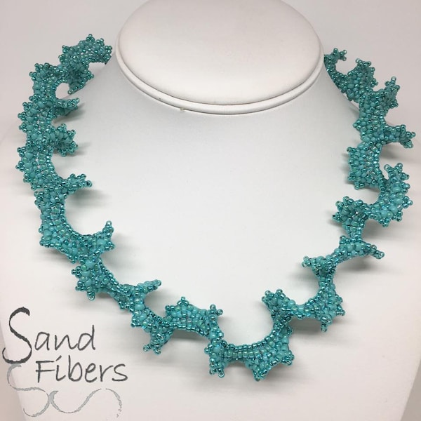 Lydia - A Sawtooth Spiral Necklace - A Sand Fibers Original Creation
