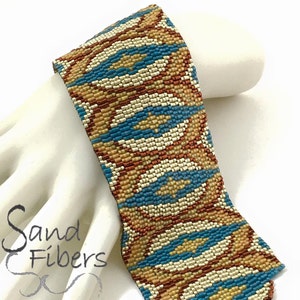 Peyote Pattern Harvest Dreams Peyote Cuff / Bracelet A Sand Fibers For Personal and Commercial Use PDF Pattern image 3