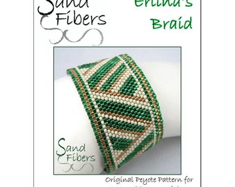 Peyote Pattern - Erlina's Braid Peyote Cuff / Bracelet  - A Sand Fibers For Personal/Commercial Use PDF Pattern