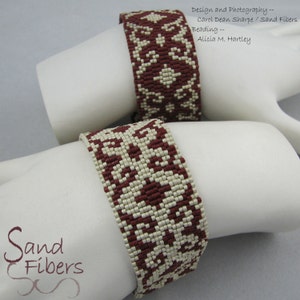 Peyote Pattern Scroll Lace Peyote Cuff / Bracelet A Sand - Etsy