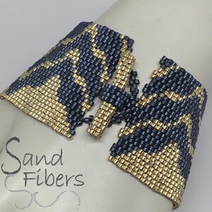 Peyote Pattern Borders Peyote Cuff / Bracelet A Sand Fibers For Personal/Commercial Use PDF Pattern image 6