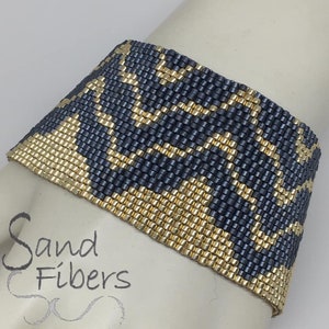 Peyote Pattern Borders Peyote Cuff / Bracelet A Sand Fibers For Personal/Commercial Use PDF Pattern image 3