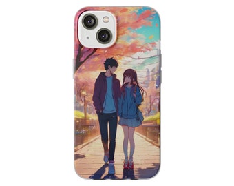 Anime Couple Iphone 15 - 12 case, Anime lover, for her, for him