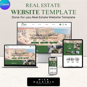 Real Estate Canva Website, Canva Website For Real Estate Agents & Businesses, Real Estate Marketing, Real Estate Website, Landing Page,