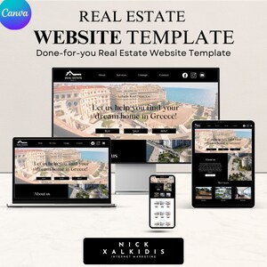 Real Estate Canva Website, Canva Website For Real Estate Agents & Businesses, Real Estate Marketing, Real Estate Website, Landing Page,
