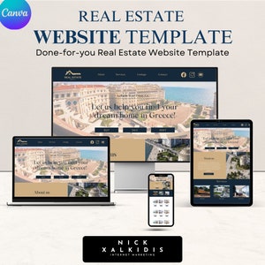 Real Estate Canva Website, Canva Website For Real Estate Agents & Businesses, Real Estate Marketing, Real Estate Website, One Page Website,