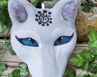 Grey wolf therian mask