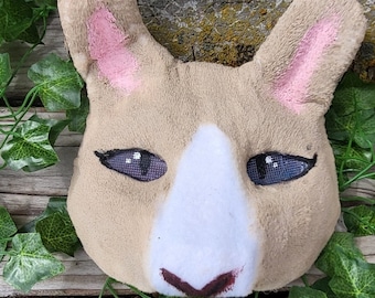 Tan rabbit therian mask