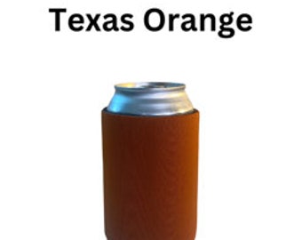 Blank Standard Collapsible Foam Beverage Can Coolers Lot of 25 Texas Orange