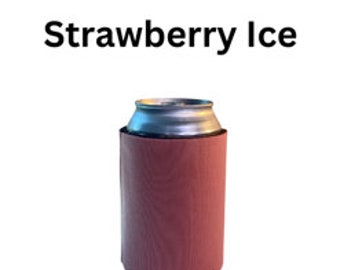 Blank Standard Collapsible Foam Beverage Can Coolers Lot of 25 Strawberry Ice