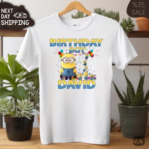Minions Family Birthday Shirt l Family Matching Shirts l Minions Birthday Boy T-shirt l Custom Personalized Birthday Gifts