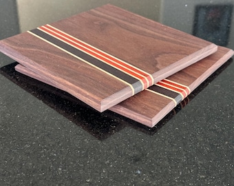 Handmade Hardwood Trivet: Walnut, Wenge, Maple, and Paduak