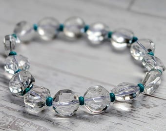 2026 Summer Stretch Bracelet Collection by ZJC- Quartz & Turquoise- 7 1/2"