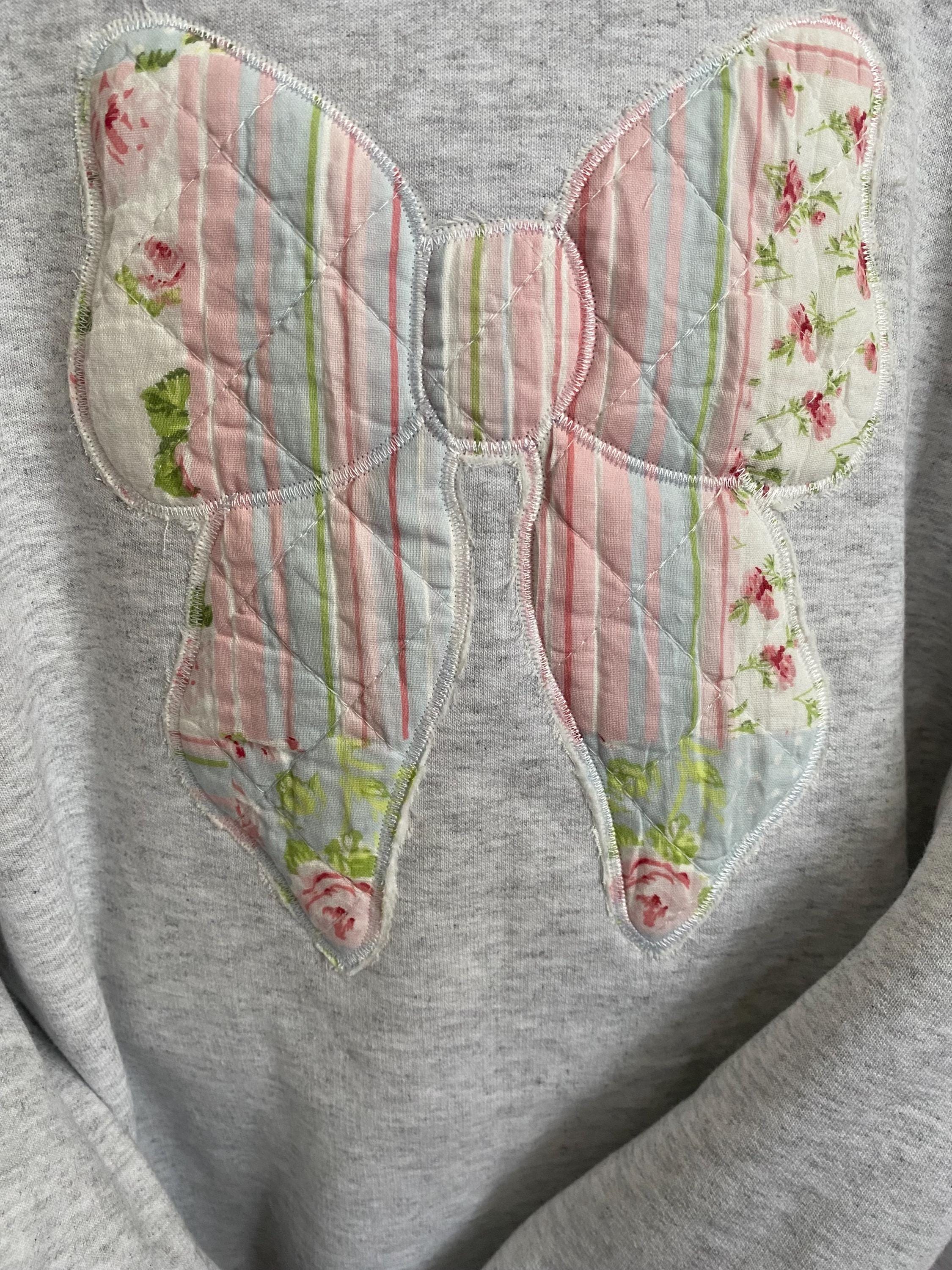 Quilted Bunny Bow Sweatshirt - Pink main image 1