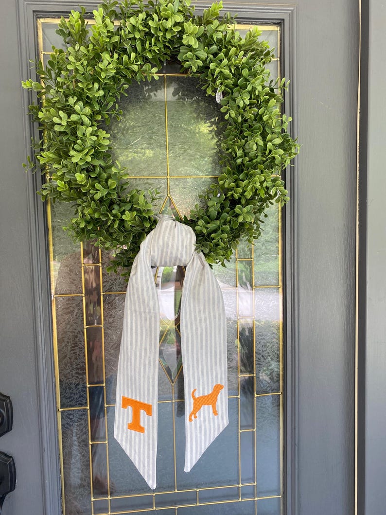 Collegiate Wreath Sash Choose your team Tennessee