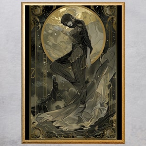 Art Nouveau Il Matto - Il Matto Tarocchi Stile Art Nouveau Download digitale, arte stampabile