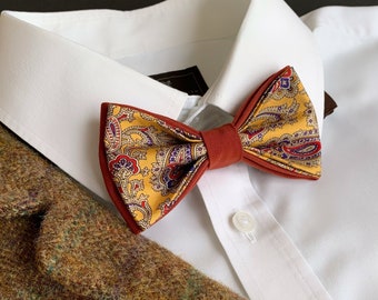 Terracotta Bow tie 100% silk, Limited edition