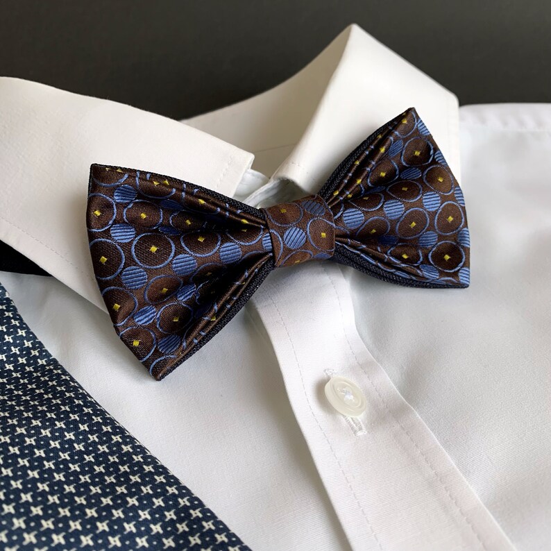 Dark Blue Bow tie 100% Silk Limited edition zdjęcie 1