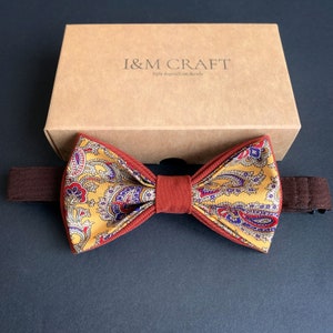 Terracotta Bow tie 100% silk, Limited edition zdjęcie 6