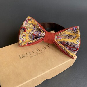 Terracotta Bow tie 100% silk, Limited edition zdjęcie 4