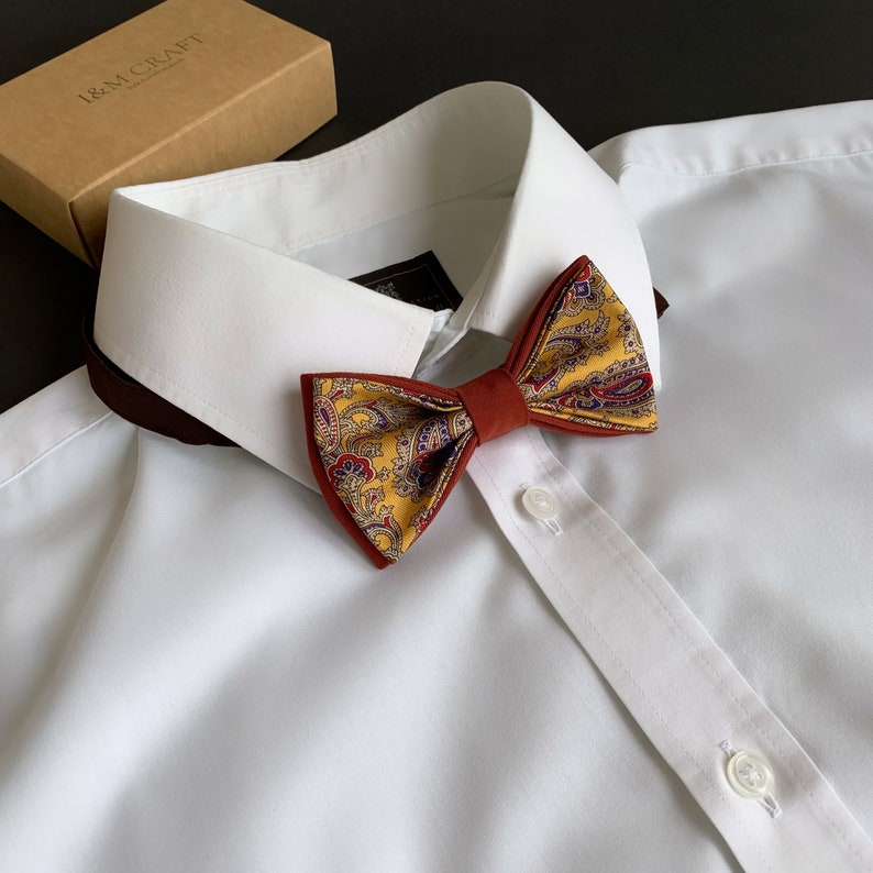 Terracotta Bow tie 100% silk, Limited edition zdjęcie 3