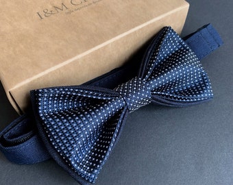 Dark Blue Bow Tie handcrafted limited edition